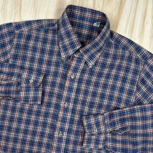 True VTG Rainbow Plaid Button Shirt Small Long Sleeve Cotton Blend